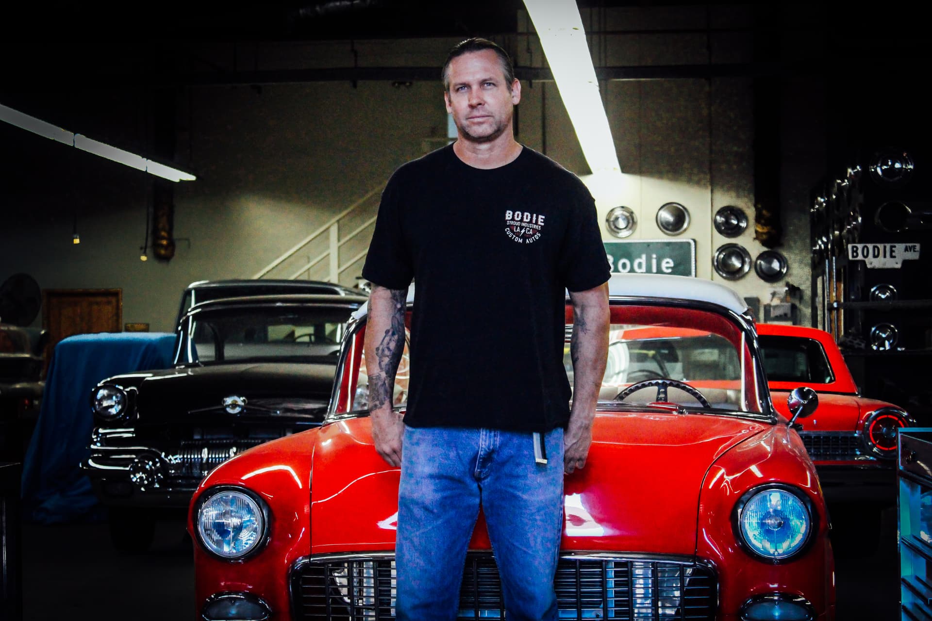 Bodie Stroud in his Los Angeles workshop